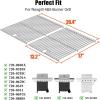 Hisencn Grill Parts for Home Depot Nexgrill 5 Burner 720-0882A, Stainless Steel Heat Plates and Grill Grates, 16.9” x 28.7” Cooking Grates for Nexgrill 720-0882A Evolution Infrared Plus(With 5 Stainless steel heat plates)