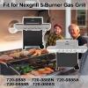 Hisencn Grill Parts for Home Depot Nexgrill 5 Burner 720-0882A, Stainless Steel Heat Plates and Grill Grates, 16.9” x 28.7” Cooking Grates for Nexgrill 720-0882A Evolution Infrared Plus(With 5 Porcelain steel heat plates)