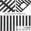 Hisencn Grill Parts for Home Depot Nexgrill 5 Burner 720-0882A, Stainless Steel Heat Plates and Grill Grates, 16.9” x 28.7” Cooking Grates for Nexgrill 720-0882A Evolution Infrared Plus(With 6 Porcelain steel heat plates)