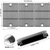 Hisencn Grill Parts for Home Depot Nexgrill 5 Burner 720-0882A, Stainless Steel Heat Plates and Grill Grates, 16.9” x 28.7” Cooking Grates for Nexgrill 720-0882A Evolution Infrared Plus(With 6 Porcelain steel heat plates)