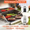 Hisencn Grill Parts for Home Depot Nexgrill 5 Burner 720-0882A, Stainless Steel Heat Plates and Grill Grates, 16.9” x 28.7” Cooking Grates for Nexgrill 720-0882A Evolution Infrared Plus(With 2 Porcelain steel heat plates&2 grill grates)