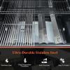 Hisencn Grill Parts for Home Depot Nexgrill 5 Burner 720-0882A, Stainless Steel Heat Plates and Grill Grates, 16.9” x 28.7” Cooking Grates for Nexgrill 720-0882A Evolution Infrared Plus(With 4 Stainless steel heat plates)