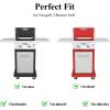 Hisencn Grill Parts for Home Depot Nexgrill 5 Burner 720-0882A, Stainless Steel Heat Plates and Grill Grates, 16.9” x 28.7” Cooking Grates for Nexgrill 720-0882A Evolution Infrared Plus(With 2 Porcelain steel heat plates&2 burner)
