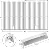 Hisencn Grill Parts for Home Depot Nexgrill 5 Burner 720-0882A, Stainless Steel Heat Plates and Grill Grates, 16.9” x 28.7” Cooking Grates for Nexgrill 720-0882A Evolution Infrared Plus(With 4 Stainless steel heat plates)