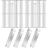 Hisencn Grill Parts for Home Depot Nexgrill 5 Burner 720-0882A, Stainless Steel Heat Plates and Grill Grates, 16.9” x 28.7” Cooking Grates for Nexgrill 720-0882A Evolution Infrared Plus(With 4 Stainless steel heat plates)