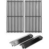 Hisencn Grill Parts for Home Depot Nexgrill 5 Burner 720-0882A, Stainless Steel Heat Plates and Grill Grates, 16.9” x 28.7” Cooking Grates for Nexgrill 720-0882A Evolution Infrared Plus(With 2 Porcelain steel heat plates&2 grill grates)