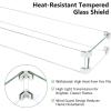 Hisencn 30 x 10 Inch Drop-in Fire Pit Kit, Premium Stainless Steel Modern Fire Trough with Tempered Glass Wind Guard, Built-in Outdoor Table Flame Feature for Patio, Backyard & Entertaining