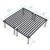Cast Iron Tuscan Grill – 16″x 16″ Heavy-Duty Open Flame Grill for Authentic Italian Cooking, Portable, Durable Cast Iron with Screw-On Legs & Professional Sear Marks, with 2 Handles and Bag