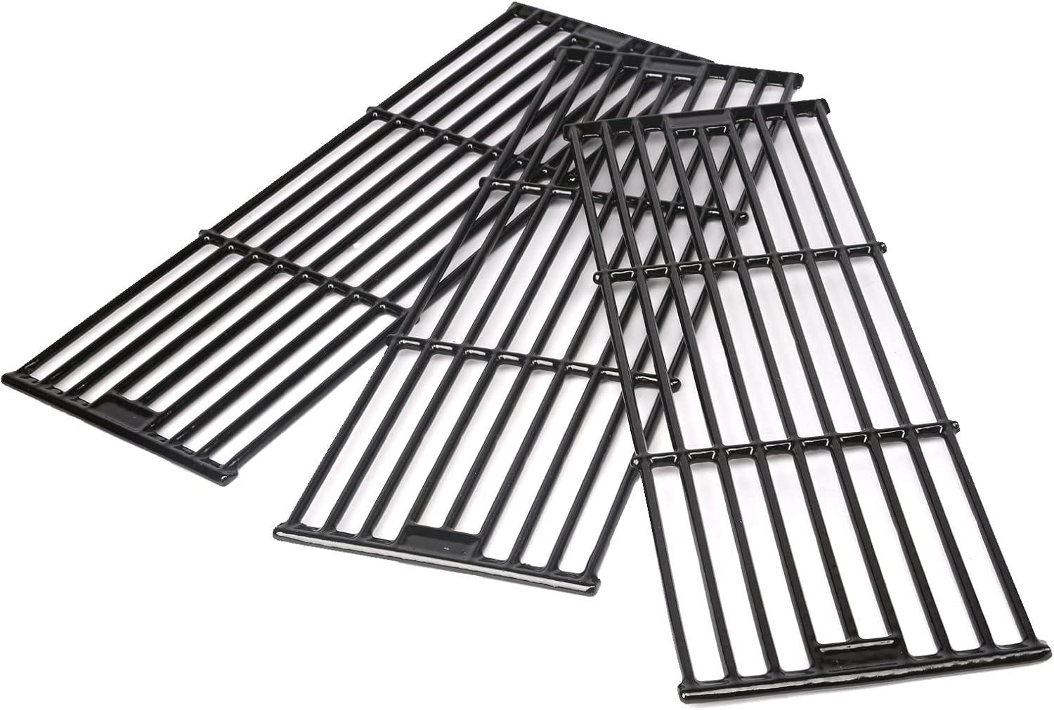 imageHisencn Replacement Parts for CharGriller 5050 3001 5650 3008 3030 4000 Porcelain Steel Heat Plate and Cooking Grates for Chargriller 3 Burner Gas GrillFor CharGriller 5050