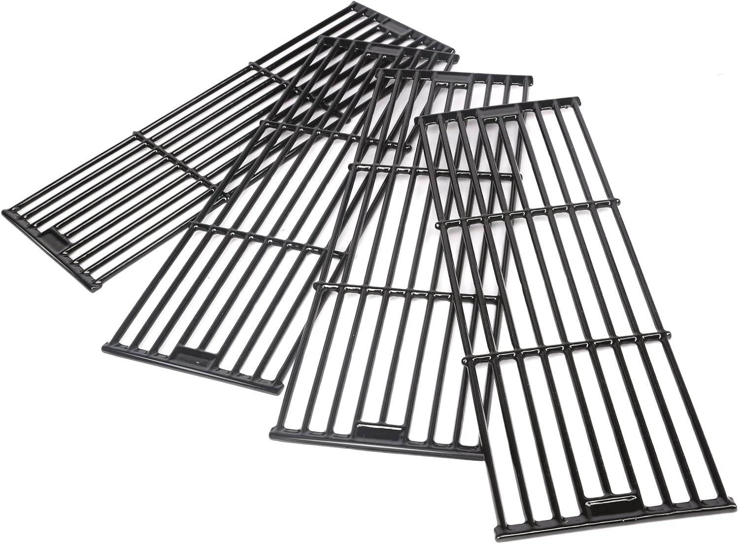 imageHisencn Replacement Parts for CharGriller 5050 3001 5650 3008 3030 4000 Porcelain Steel Heat Plate and Cooking Grates for Chargriller 3 Burner Gas GrillFor CharGriller 2121