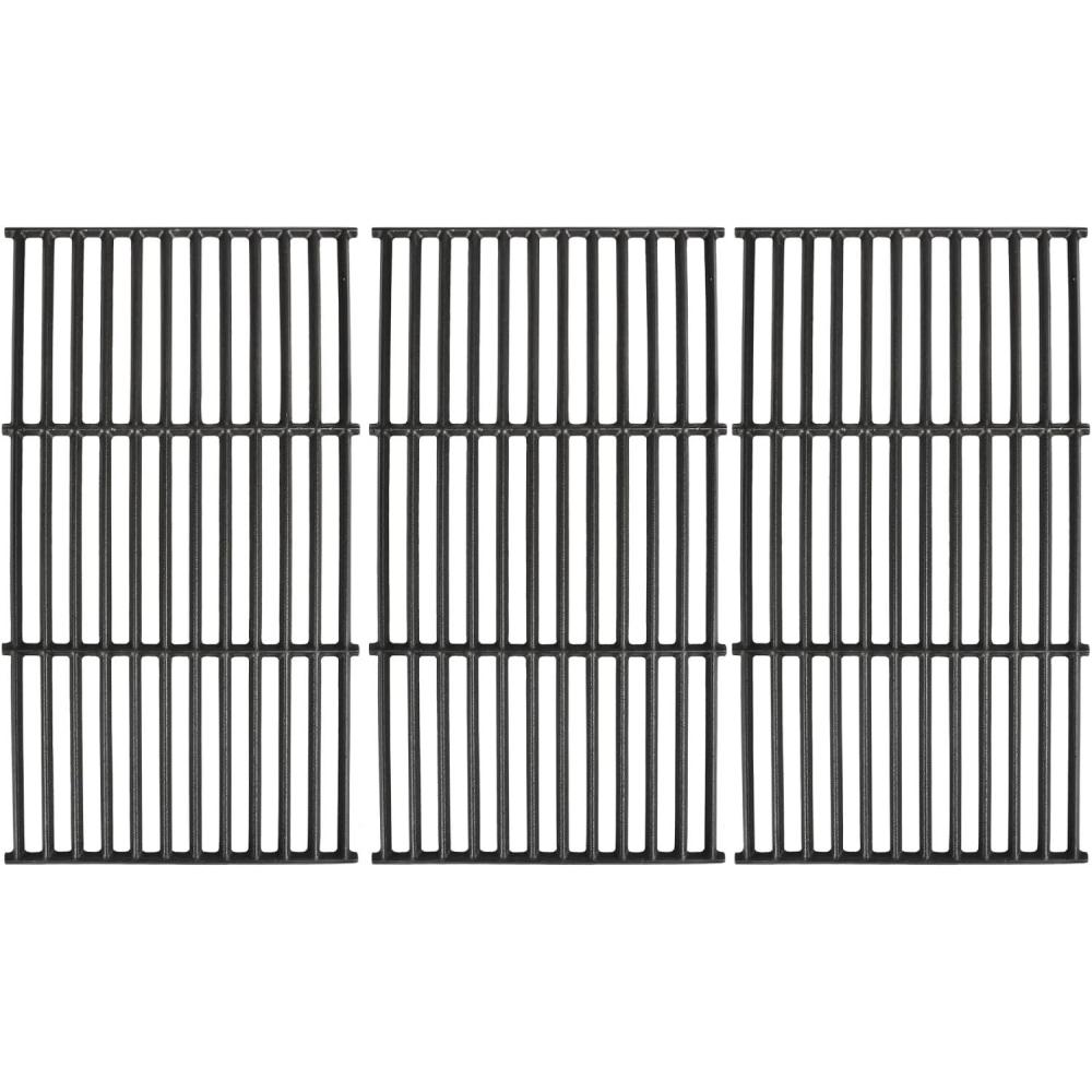 imageHisencn Replacement Parts for CharGriller 5050 3001 5650 3008 3030 4000 Porcelain Steel Heat Plate and Cooking Grates for Chargriller 3 Burner Gas GrillFor CharGriller 19 710 x 31 78
