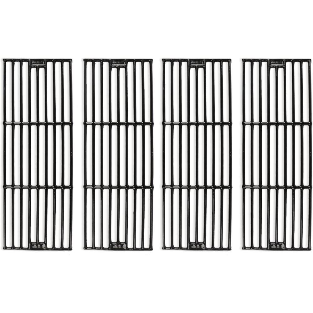 imageHisencn Replacement Parts for CharGriller 5050 3001 5650 3008 3030 4000 Porcelain Steel Heat Plate and Cooking Grates for Chargriller 3 Burner Gas GrillFor CharGriller 2121