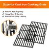 Hisencn Replacement Parts for Char-Griller 5050, 3001, 5650, 3008, 3030, 4000, Porcelain Steel Heat Plate and Cooking Grates for Chargriller 3 Burner Gas Grill(For Char-Griller 14 1/4” x 16 6/7”)