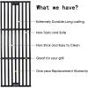 Hisencn Replacement Parts for Char-Griller 5050, 3001, 5650, 3008, 3030, 4000, Porcelain Steel Heat Plate and Cooking Grates for Chargriller 3 Burner Gas Grill(For Char-Griller 2121)