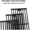 Hisencn Replacement Parts for Char-Griller 5050, 3001, 5650, 3008, 3030, 4000, Porcelain Steel Heat Plate and Cooking Grates for Chargriller 3 Burner Gas Grill(For Char-Griller 5050)