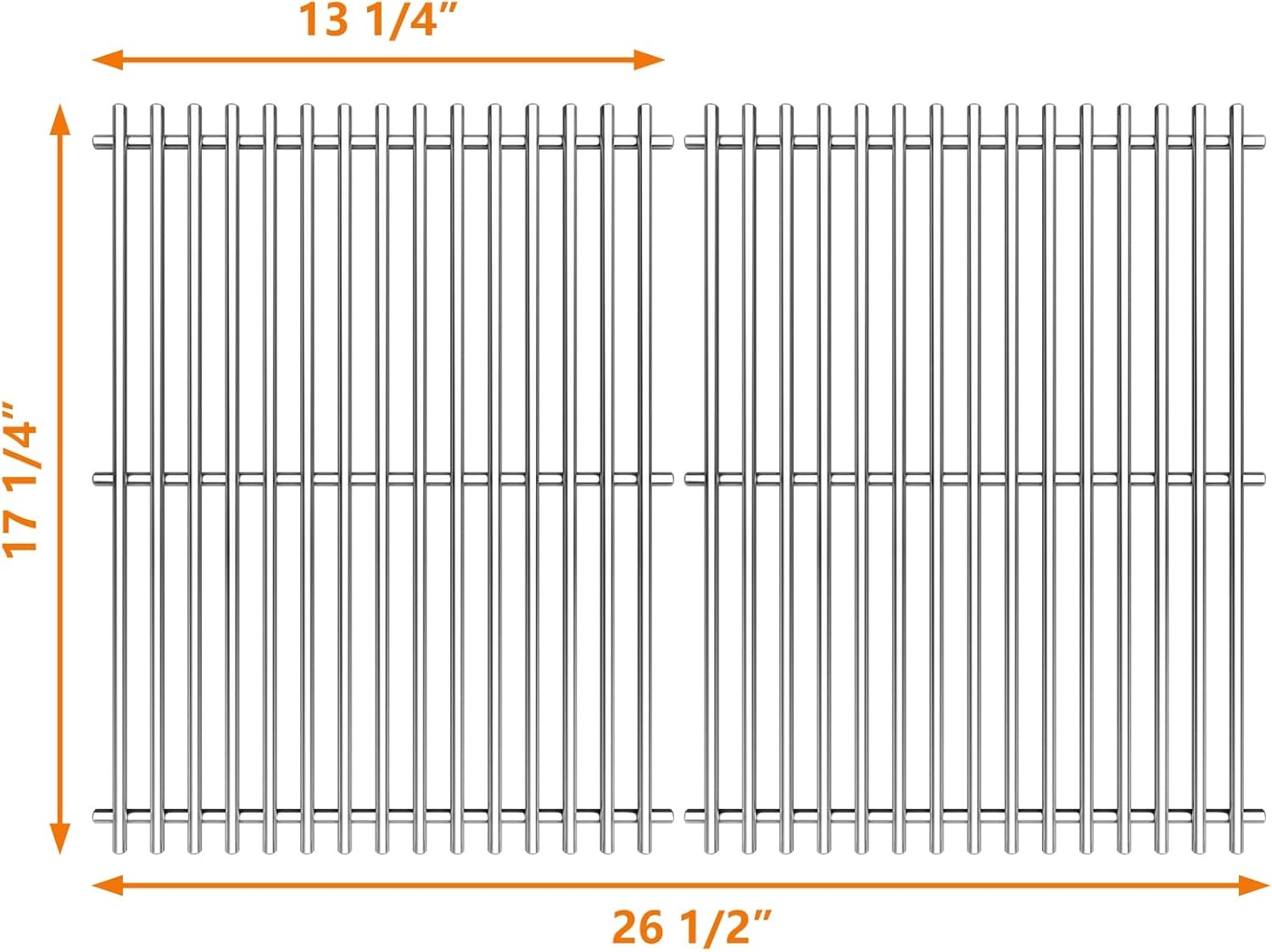 imageHisencn Grill Cooking Grates for Nexgrill 45 Burner Grills 7200783E 7200697 7200888 7200783C for Charbroil 463241113 463449914 for Master Forge 1010037 Grids Replacement Part 17 14