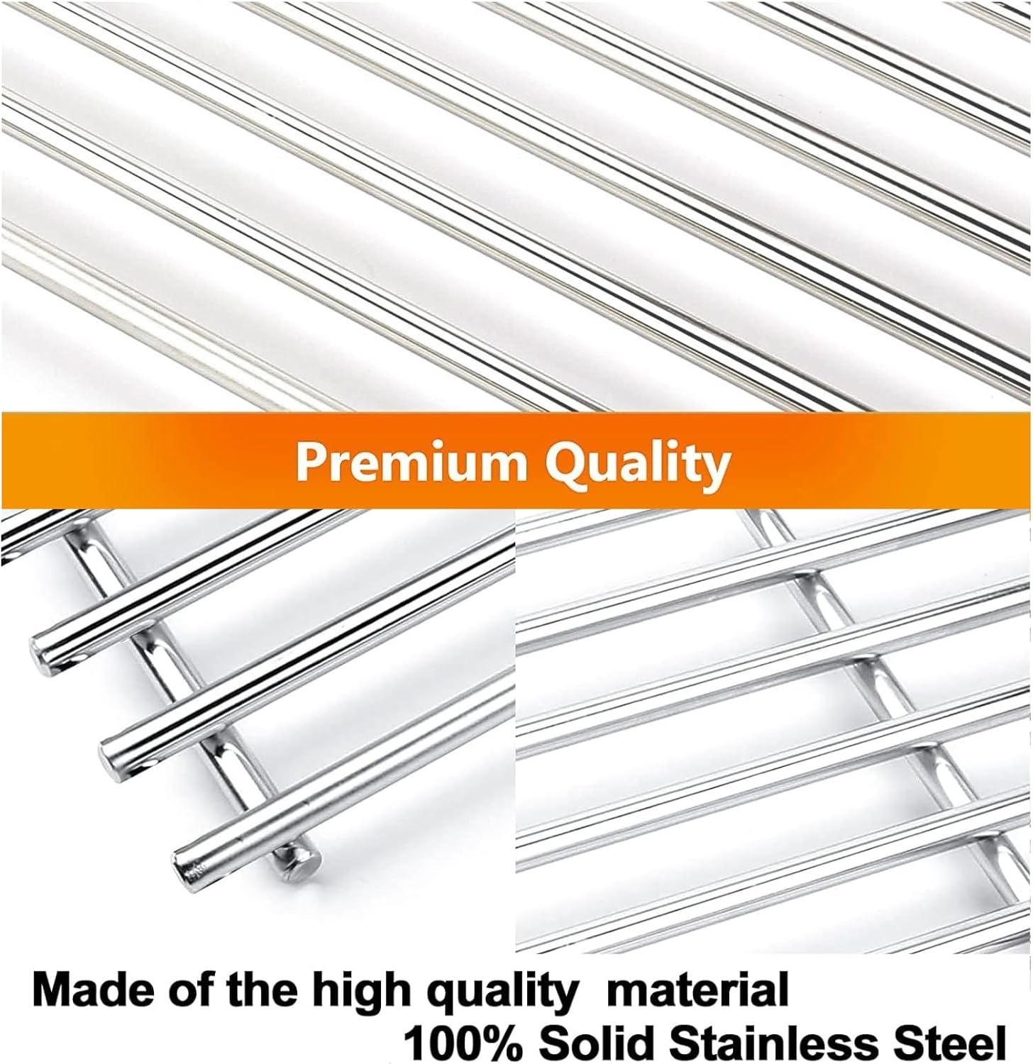 imageHisencn Grill Cooking Grates for Nexgrill 45 Burner Grills 7200783E 7200697 7200888 7200783C for Charbroil 463241113 463449914 for Master Forge 1010037 Grids Replacement Part 17 14