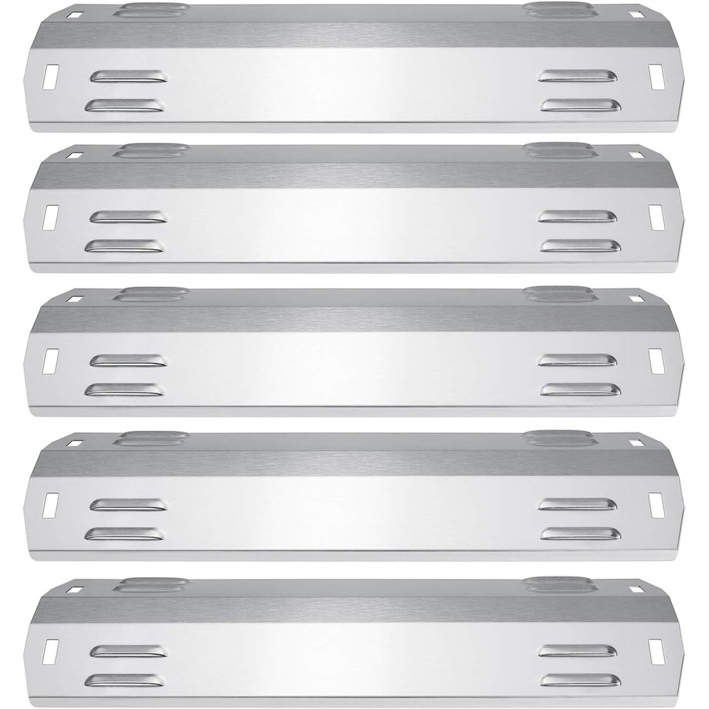 image:imageHisencn Stainless Steel Gas Grill Heat Shield Plate Heat Tent Shield Deflector Replacement Parts for DynaGlo DGA480 DGA550 DGA480ssn DGA480ssp Master Forge MFA480 550 Gas Grill Models 5pack