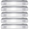 Hisencn Stainless Steel Gas Grill Heat Shield Plate Heat Tent Shield Deflector Replacement Parts for Dyna-Glo DGA480, DGA550, DGA480ssn, DGA480ssp, Master Forge MFA480, 550 Gas Grill Models (5-pack)