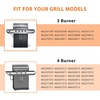 Hisencn Grill Parts for Charbroil Replacement Parts 463244011 463244012 463257010 463247310 463243911 463247412 463247512, Porcelain Replacement for 463247109 Commercial Series 4 Burner Gas Grills(Porcelain Coated)