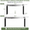 Adjustable Stove Top Shelf with Paper Towel Holder, Stainless Steel Over Stove Spice Rack Organizer, Expandable Back of Stove Shelf with Hooks, Anti-Slip Feet & Raised Rails for Kitchen Storage