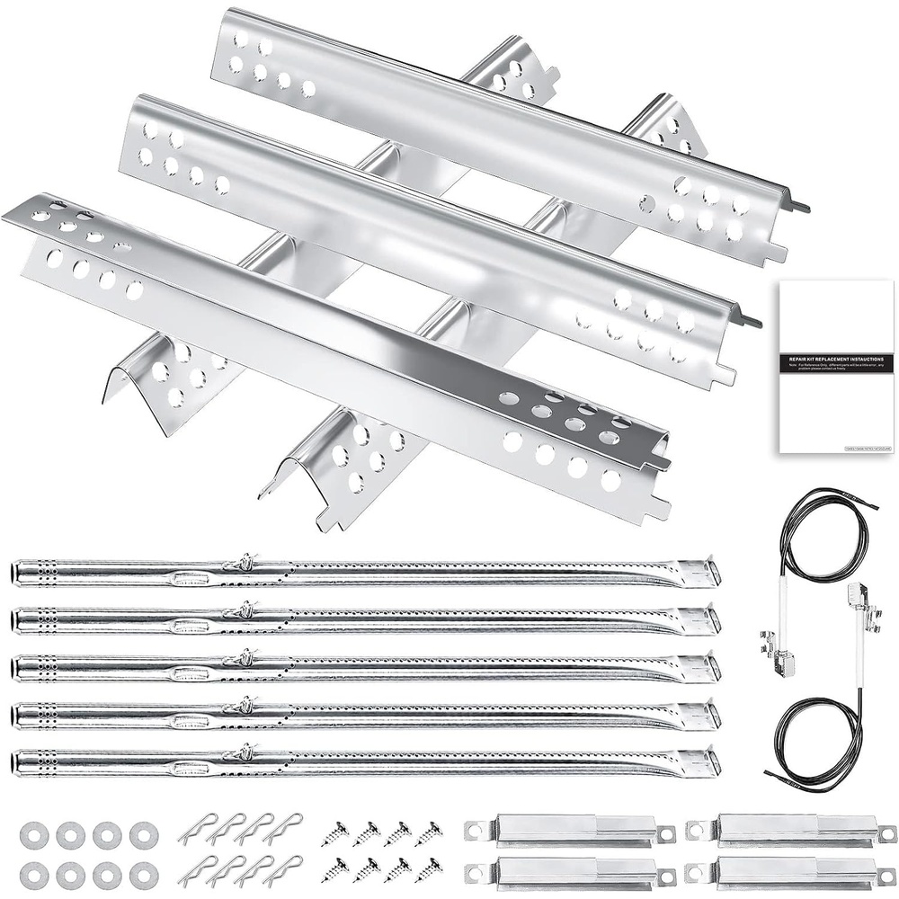 image:imageGrill Replacement Parts Kit Compatible with CharBroil Performance 5 Burner 463347519 463347518 463243518 463275517 463373019 475 4 Burner Gas Grill Burners Heat Plates Crossover Tubes Igniters1697For Charbroil Performance 5 Burner