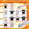 Grill Replacement Parts Kit Compatible with Char-Broil Performance 5 Burner 463347519 463347518 463243518 463275517 463373019, 475 4 Burner Gas Grill, Burners Heat Plates Crossover Tubes Igniters(15.5″- Charbroil Performance 2 Burner Grill)