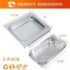 Hisencn Drip Pan for Weber, 93305 Catch Pan with 20-Pack 6415 Foil Grease Tray Liners, for Spirit 200 300 Grills& Genesis II 300, Weber Genesis Silver/Gold/Platinum, Painted Steel(9-7/8 x 9 x1.27 inch for Weber 67047)