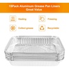 Hisencn Drip Pan for Weber, 93305 Catch Pan with 20-Pack 6415 Foil Grease Tray Liners, for Spirit 200 300 Grills& Genesis II 300, Weber Genesis Silver/Gold/Platinum, Painted Steel(12 x 10.6 x 1.27 inch for Weber 80580)