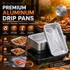 Hisencn Drip Pan for Weber, 93305 Catch Pan with 20-Pack 6415 Foil Grease Tray Liners, for Spirit 200 300 Grills& Genesis II 300, Weber Genesis Silver/Gold/Platinum, Painted Steel(8.6 x 6.0 x 1.2 inches for Weber 93305)