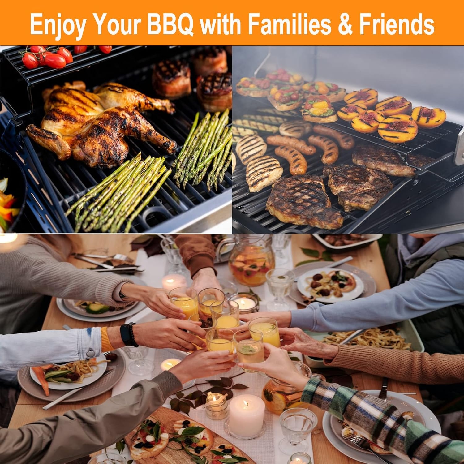 image:imageHisencn Grill Cooking Grates for Expert Grill 7200968C Nexgrill 7200697 Uniflame GBC981W GBC981WC GBC940WIR Brinkmann 81094900 Tera Gear 13013007TG Cast Iron Repalcement Grid