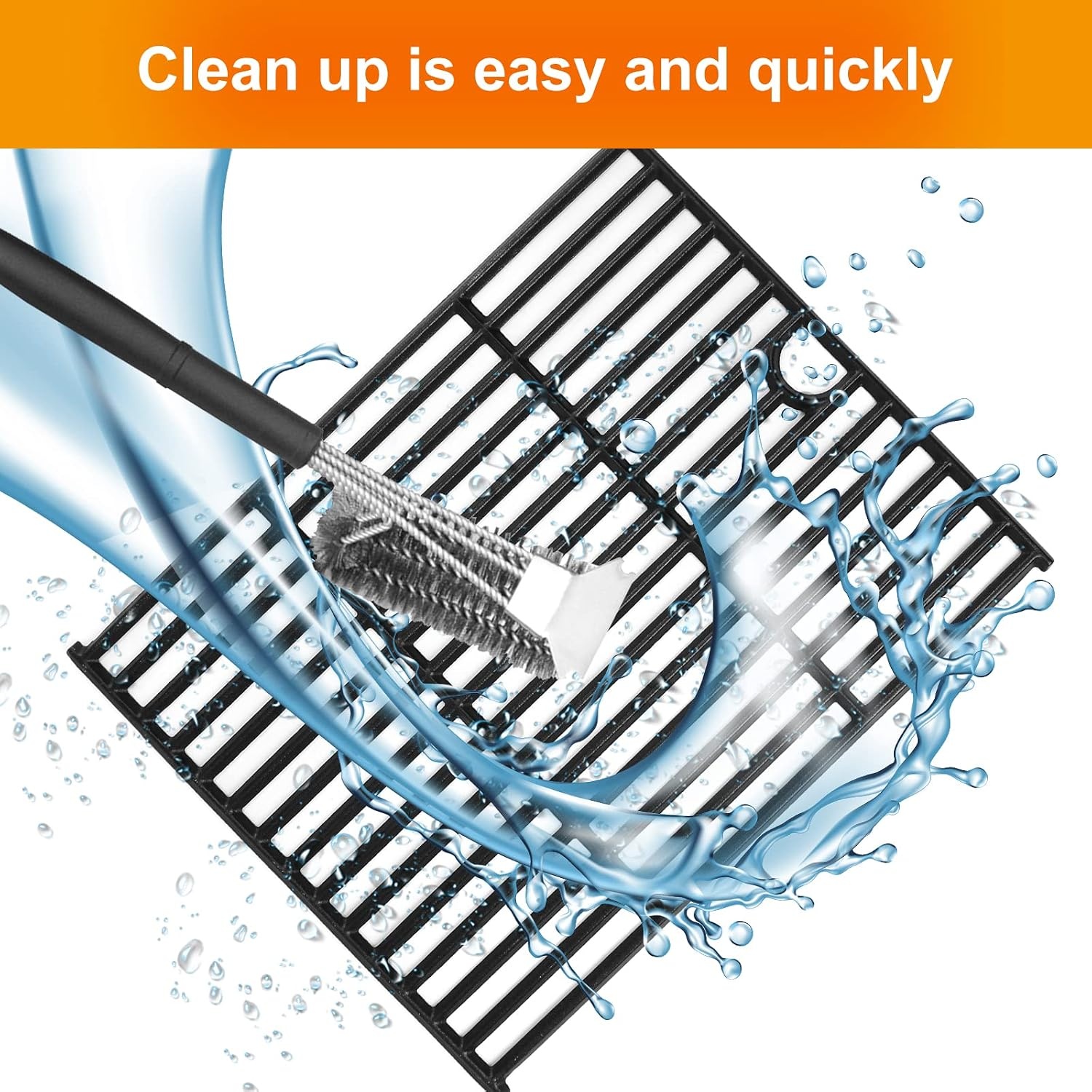 image:imageHisencn Grill Cooking Grates for Expert Grill 7200968C Nexgrill 7200697 Uniflame GBC981W GBC981WC GBC940WIR Brinkmann 81094900 Tera Gear 13013007TG Cast Iron Repalcement Grid
