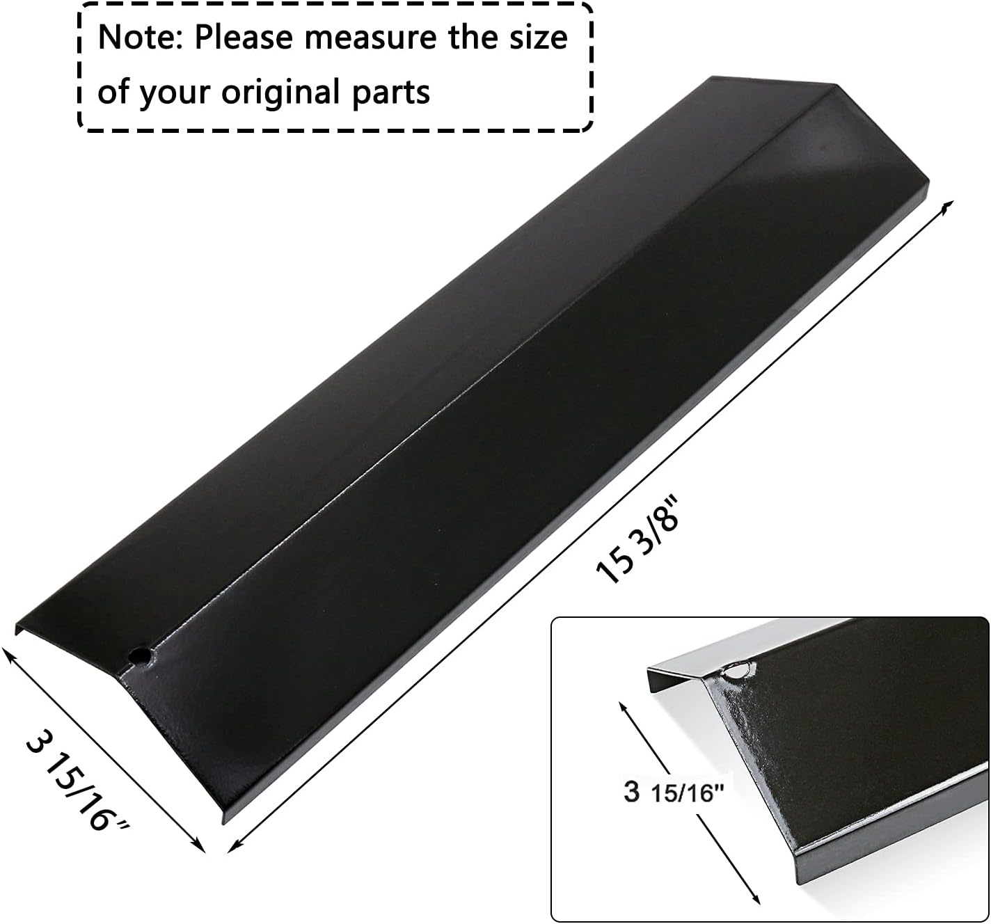 image:imageHisencn Grill Heat Plate for Brinkmann 8103660S 8102511S 8102512S8102410S Replacement Heat Tent Shield Deflector for Uniflame Aussie and Others 15 38 inch BBQ Flame Tamer Burner Cover