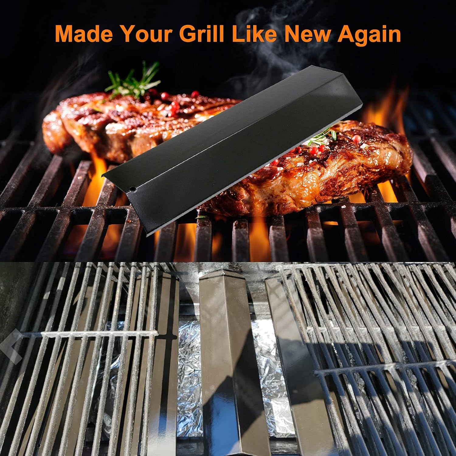 image:imageHisencn Grill Heat Plate for Brinkmann 8103660S 8102511S 8102512S8102410S Replacement Heat Tent Shield Deflector for Uniflame Aussie and Others 15 38 inch BBQ Flame Tamer Burner Cover