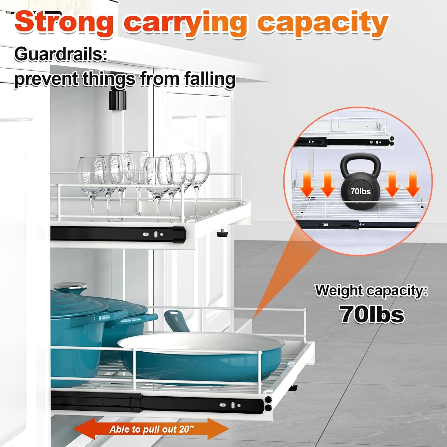 image:imageHisencn Expandable 2Tier Pull Out Cabinet Organizer 123456789
