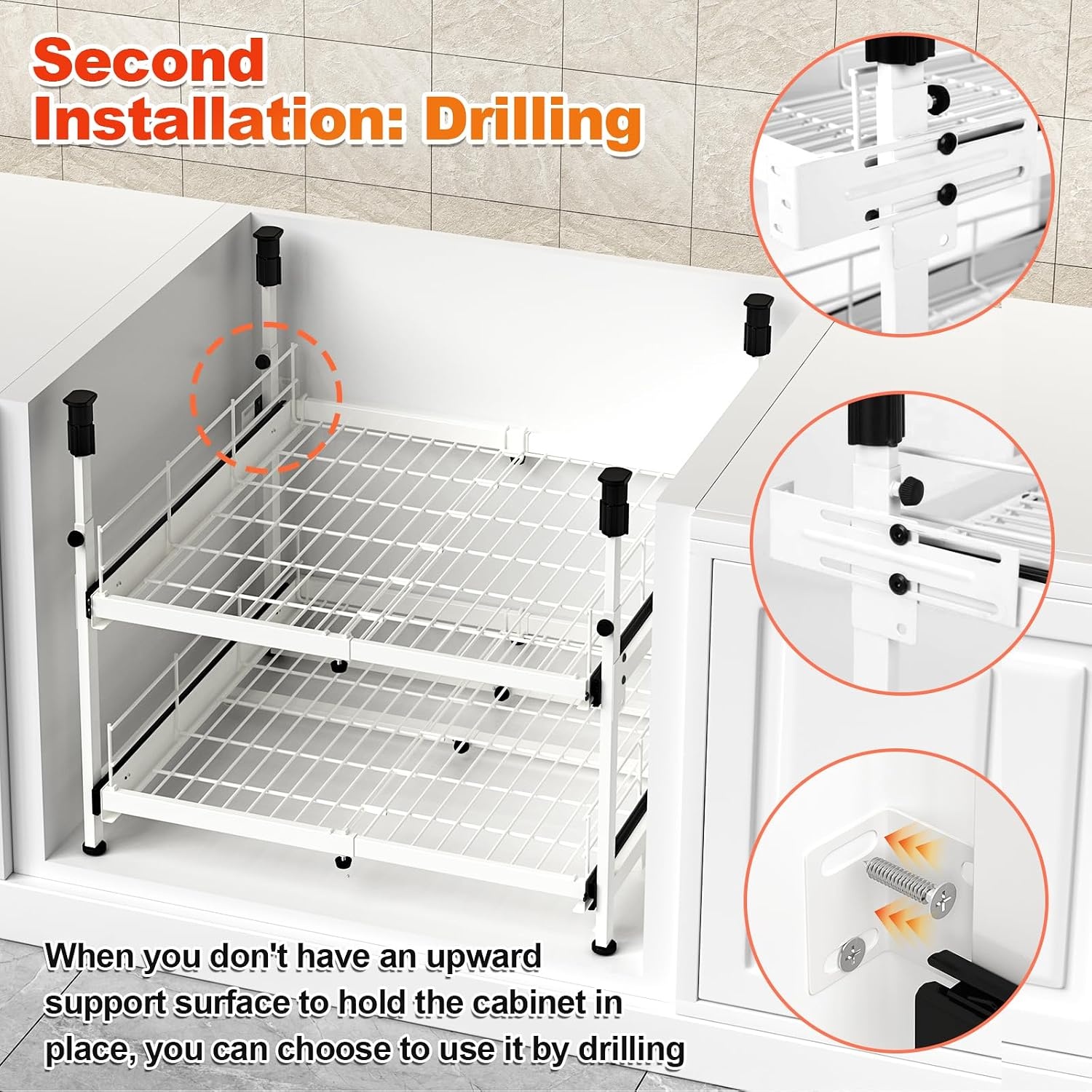 image:imageHisencn Expandable 2Tier Pull Out Cabinet Organizer 123456789