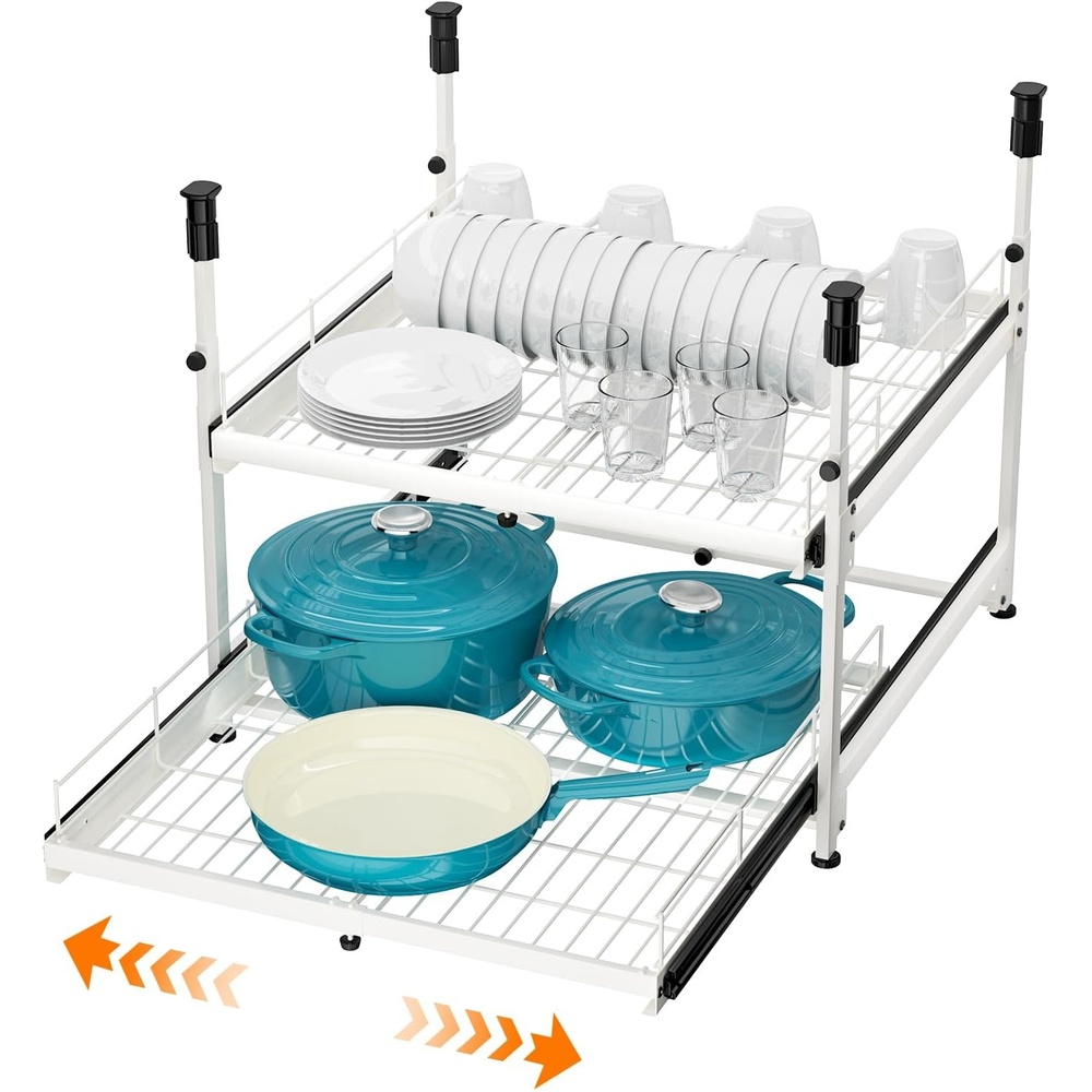 image:imageHisencn Expandable 2Tier Pull Out Cabinet Organizer 123456789