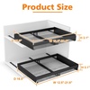 Hisencn 2 Pack Pull Out Cabinet Organizers, White 15.35/16.5″ Deep Kitchen Expandable Cabinet Drawers Slide Out (Black)