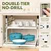 Hisencn Expandable 2-Tier Pull Out Cabinet Organizer | 13″-21″ Wide Slide-Out Drawers, Pull Out Drawers for Cabinets, White(White)