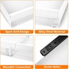 Hisencn Pull Out Cabinet Organizers 16”Deep, Expandable Cabinet Drawers for Kitchen Cabinets, Cabinet Organizers Without Screws, Strong and sturdy For kitchen Cabinet, Bathroom Organizers