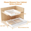 Hisencn Pull Out Cabinet Organizers 16”Deep, Expandable Cabinet Drawers for Kitchen Cabinets, Cabinet Organizers Without Screws, Strong and sturdy For kitchen Cabinet, Bathroom Organizers