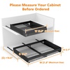 Hisencn Pull Out Cabinet Organizers 16”Deep, Expandable Cabinet Drawers for Kitchen Cabinets, Easy-to-install Cabinet Organizers Without Screws, Strong and sturdy For kitchen storage, Home & Bathroom