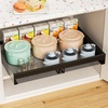 Hisencn Pull Out Cabinet Organizers 16”Deep, Expandable Cabinet Drawers for Kitchen Cabinets, Easy-to-install Cabinet Organizers Without Screws, Strong and sturdy For kitchen storage, Home & Bathroom