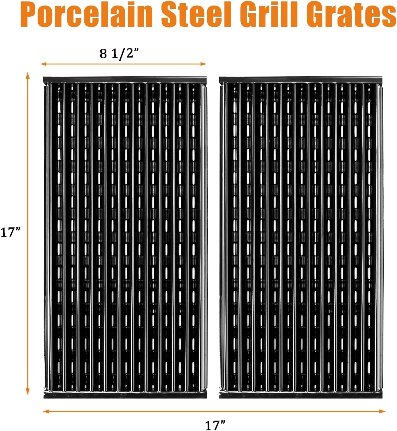 image:image17 Inch Emitter Plates for CharBroil TRUInfrared Grills 2Pack Porcelain Steel Fits CharBroil 463633316 463672016 463672216 463672219 Replaces G4600500W1Enameled Steel