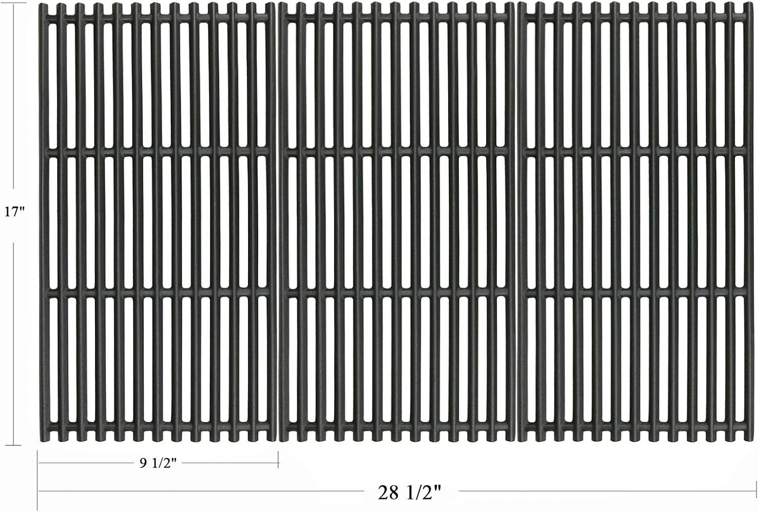 image:image17 Inch Emitter Plates for CharBroil TRUInfrared Grills 2Pack Porcelain Steel Fits CharBroil 463633316 463672016 463672216 463672219 Replaces G4600500W1Cast Iron