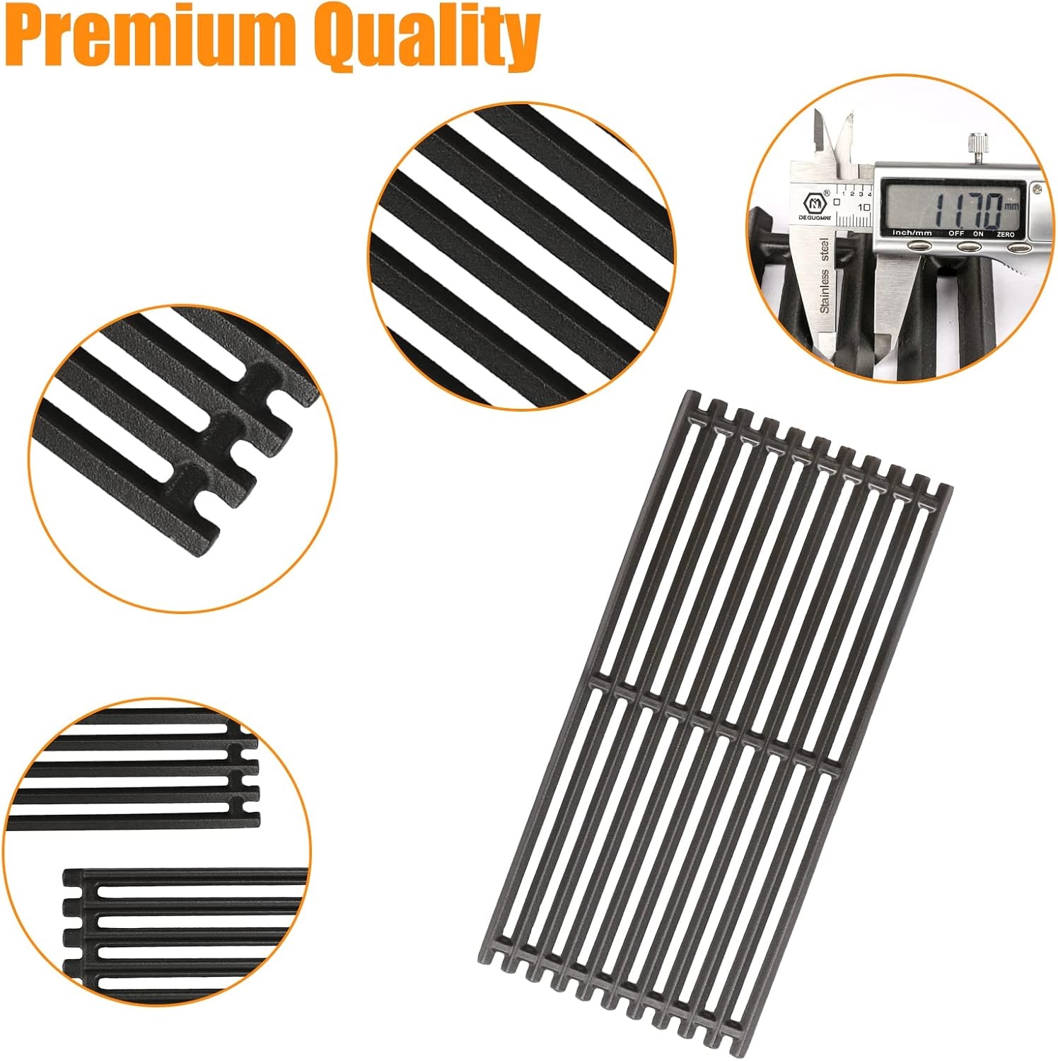 image:image17 Inch Emitter Plates for CharBroil TRUInfrared Grills 2Pack Porcelain Steel Fits CharBroil 463633316 463672016 463672216 463672219 Replaces G4600500W1Cast Iron