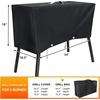 Patio Cover for Camp Chef 2 Burner Propane Stove PRO60X, EX60LW, EX60P, EX60PP, EX60B, EX280LW, DB60D, YK60LW, YK60LWC12, Waterproof Double Burner Stove Cover Fits for GasOne B-5000, Black