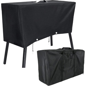 Patio Grill Cover and Carry Bag for Camp Chef 2 Burner Propane Stove, Camping Accessories Fits for Camp Chef Stove PRO60X EX60LW YK60LW DB60D EX170LW EX280LW YK60LWC12, Black