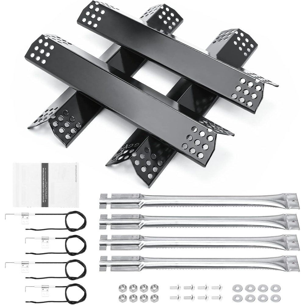 image:imageStainless Steel Burner Heat Plate Heat Shield Electrode Ignitor Replacement for Select JennAir 7200709 7200709B7200727 Kitchen aid 7200709c Gas Grill Models 5 PackPorcelain Steel