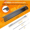 Stainless Steel Burner, Heat Plate Heat Shield, Electrode Ignitor Replacement for Select Jenn-Air 720-0709, 720-0709B,720-0727 Kitchen aid 720-0709c Gas Grill Models, 5 Pack(Porcelain Steel)